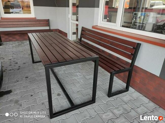Zestaw ogrodowy/ tarasowy, meble stalowe, nowe komplety