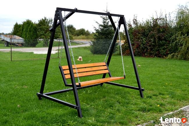 Huśtawka ogrodowa stalowa, huśtawki, ławka stalowa nowa