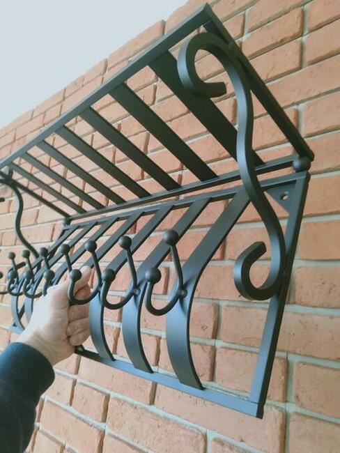 Stylowy wieszak czarny mat