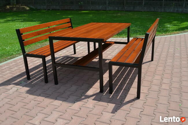 Zestaw ogrodowy/ tarasowy, meble stalowe, nowe komplety