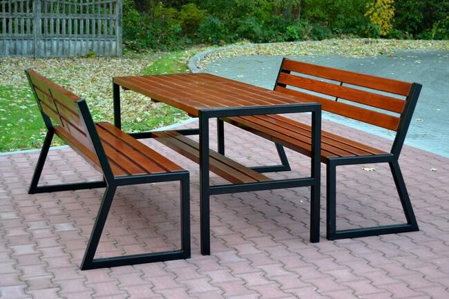 Zestaw ogrodowy/ tarasowy, meble stalowe, nowe komplety