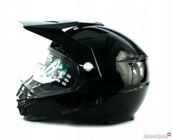 Sprzedam kask cross, enduro czarny, blenda zniżka..