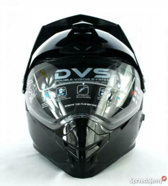 Sprzedam kask cross, enduro czarny, blenda zniżka..