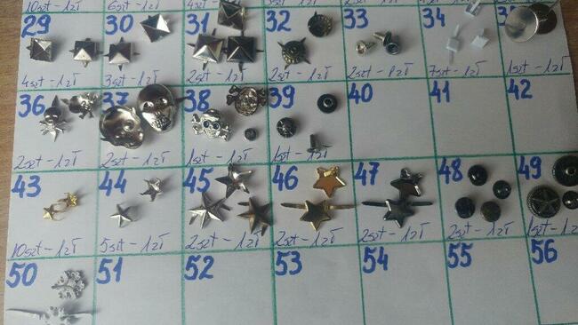 Głowa wilka i inne nity ozdobne