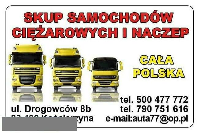 SKUP SAMOCHODÓW CIĘŻAROWYCH 500477772 Kościerzyna