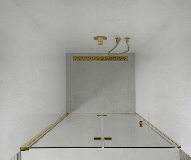 DRZWI PRYSZNICOWE SKŁADANE Złote Gold 70 / 80 / 90 / 100 cm