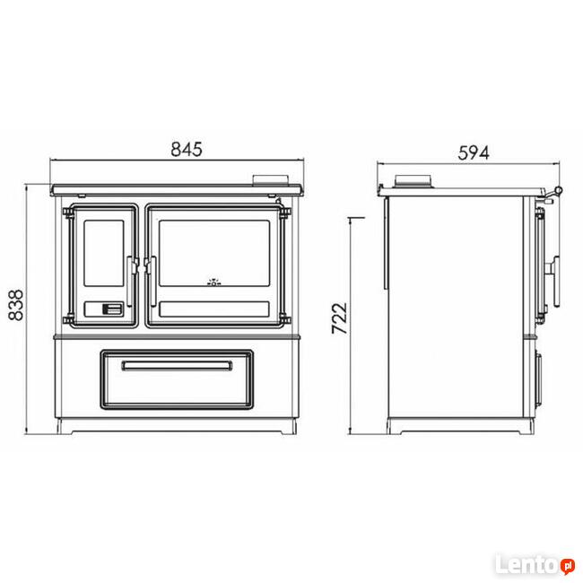 Kuchnia węglowa żeliwna PLAMEN Slavonac N