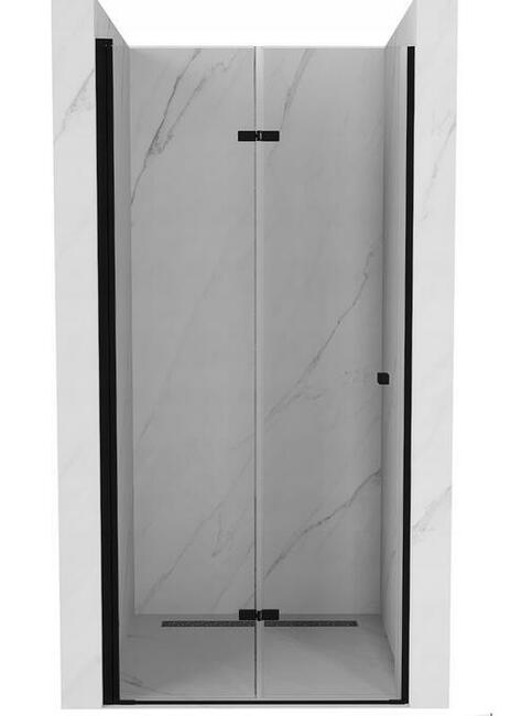 DRZWI PRYSZNICOWE SKŁADANE Czarne BLACK od 70 - do 120cm