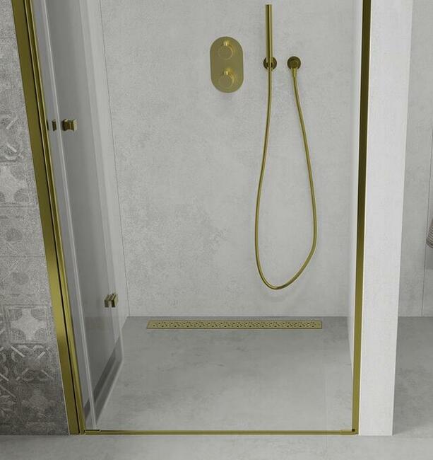 DRZWI PRYSZNICOWE SKŁADANE Złote Gold 70 / 80 / 90 / 100 cm