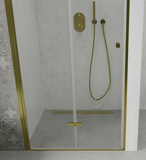 DRZWI PRYSZNICOWE SKŁADANE Złote Gold 70 / 80 / 90 / 100 cm