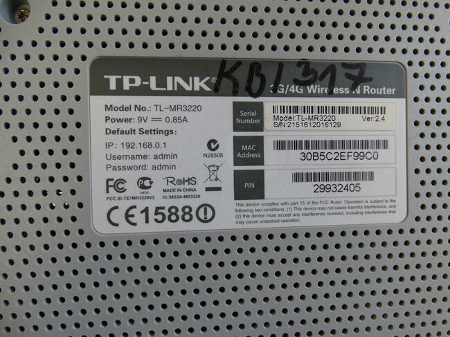 ROUTER TP-LINK TL-MR3220 3G/4G WI-FI