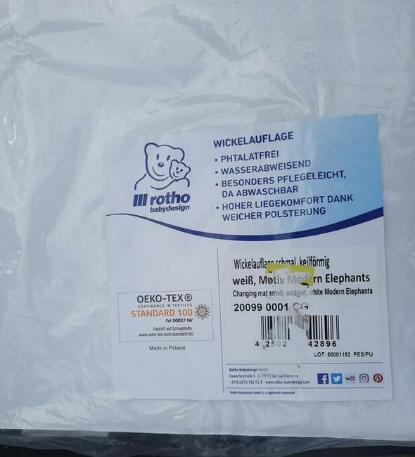 Przewijak wodoodporny 50x70x10 nowy z defektem