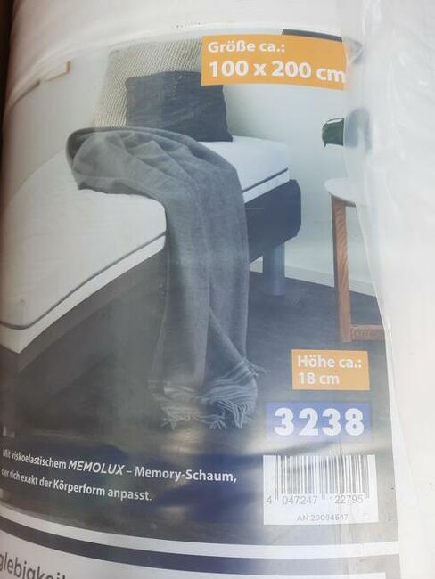 18cm materac 100x200 piankowy visco memory 7stref H3 100kg