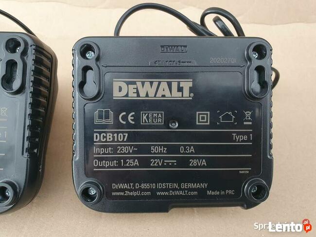 NOWA DeWalt XR DCB107 szybka Ładowarka 10,8V 12V 14,4V 18V