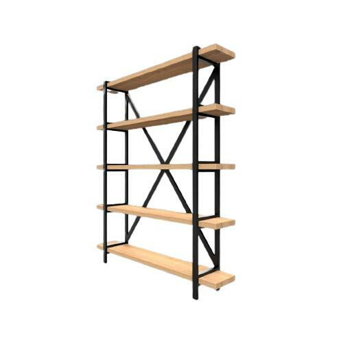 Stelaże metalowe, regały, stoliki.