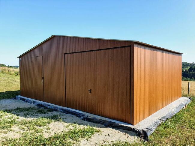 Garaż Blaszany 7x5 drewnopodobny Producent