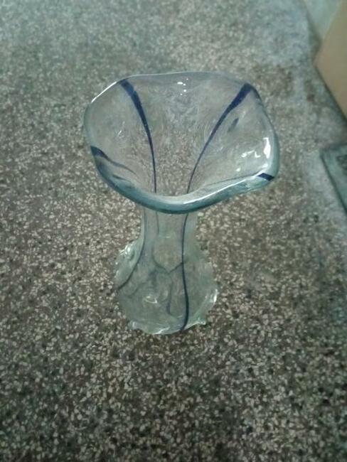 Wazon , flakon - sękacz-szkło.Huta Szkła Ząbkowice. PRL>