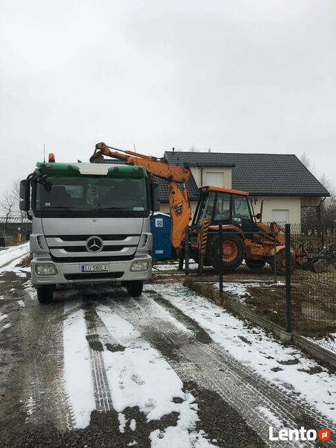 Usługi Koparko-Ładowarką Koparką Roboty Ziemne Wykopy Wywóz