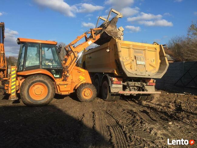 Usługi Koparko-Ładowarką Koparką Roboty Ziemne Wykopy Wywóz