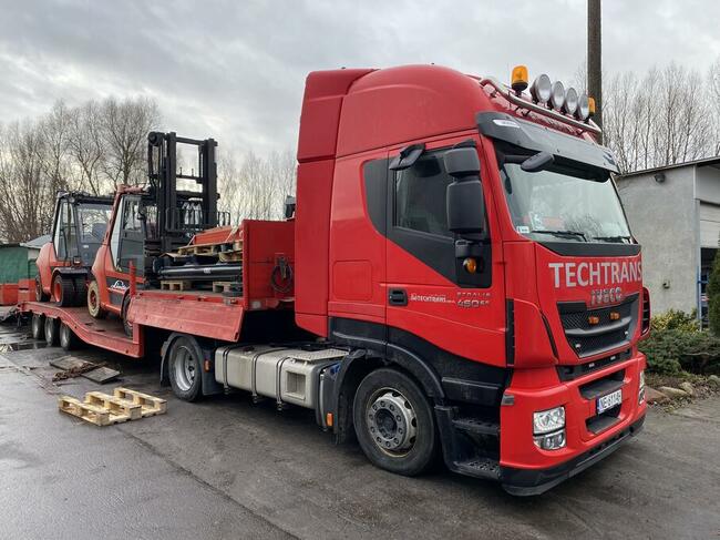 wielokierunkowy wózek widłowy boczny używany z podporami -