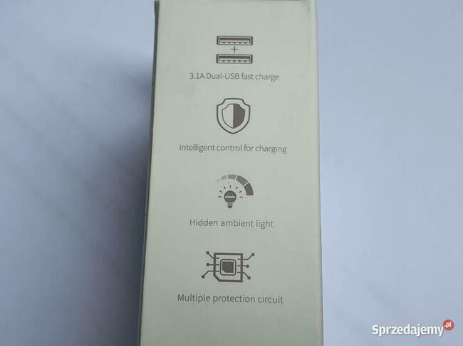 Nowa BASEUS ŁADOWARKA SAMOCHODOWA 2xUSB DC 12V-24V/ 15W 3.1A