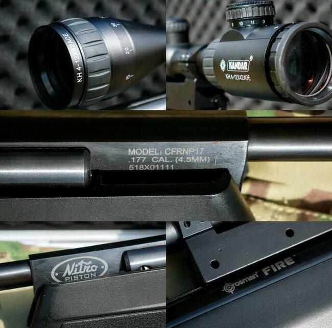 Crosman Nitro wiatrówka luneta pistolet Browning kolimator