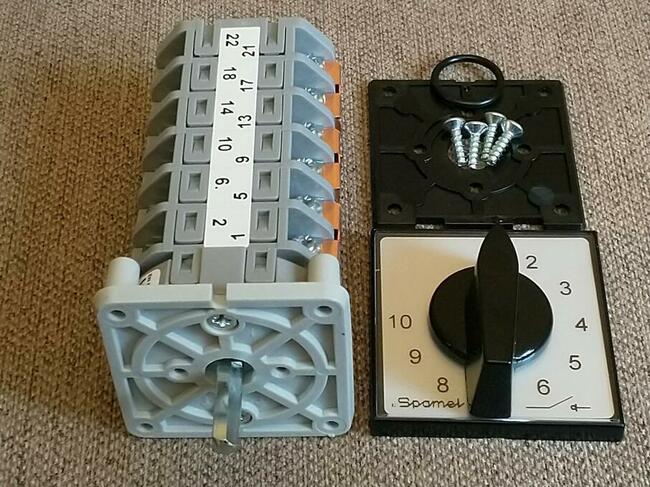 Przełącznik 10 zakresów 3 fazy migomat Bester Esab Industrie