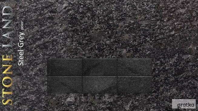 Płytki granitowe podłogowe polerowane STEEL GREY