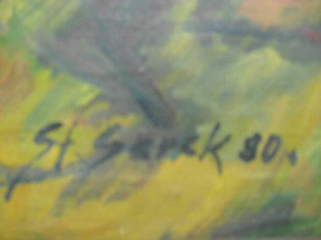 Obraz na płótnie - St. Sarek - 1990r. - 67x52cm. -