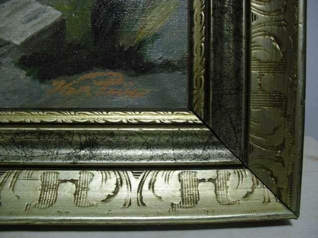 Obraz w pięknej ramie - sygnowany - 78x67cm - ANTYK -