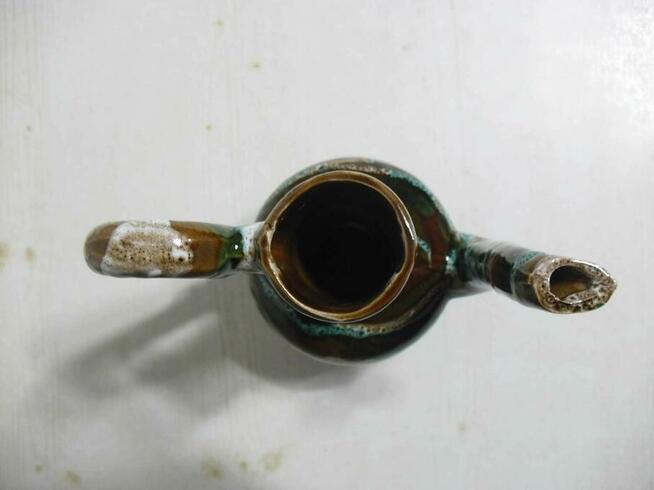 Flakon , brązowo-zielony , 20x17,5cm -