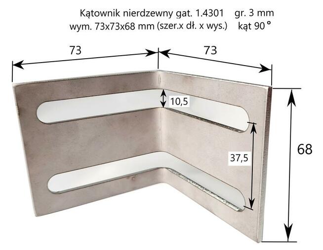 KĄTOWNIK NIERDZEWNY 73 x 73 mm