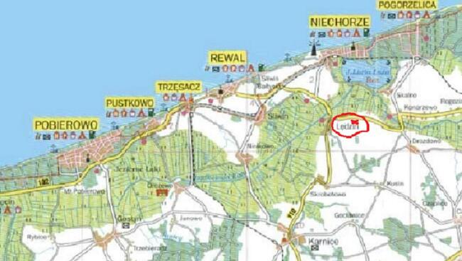 Działka nad morzem Lędzin obok Rewal Niechorze Pogorzelica