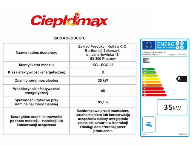 KG Kocioł Kotły Piec co PLESZEW 5klasa 220m2 25kw !
