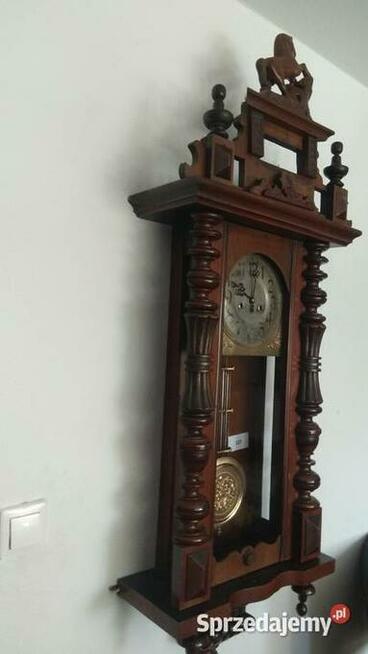 Zegar wiszący Gustav Becker Silesia antyk (117)