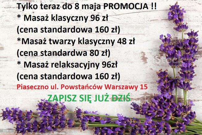Masaż klasyczny, relaksacyjny