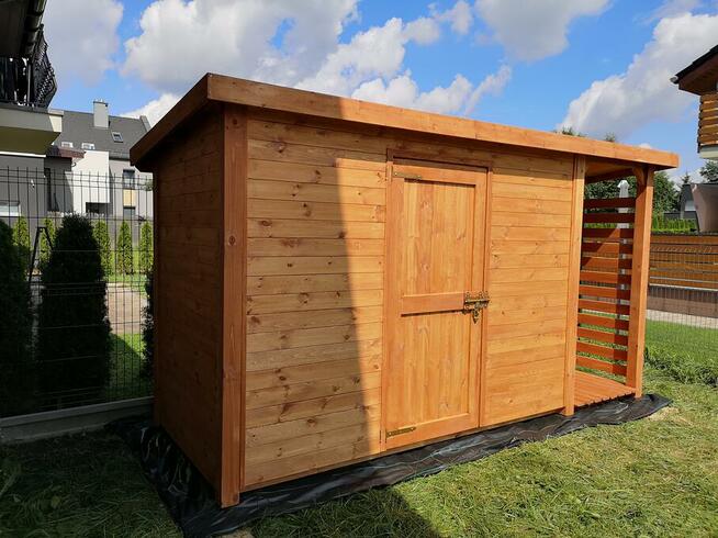 Domek 3 x 1,5m +drewutnia 1 x 1,5m z dachem prostym