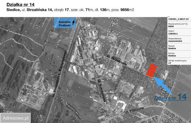 Działka inwestycyjna SIEDLCE