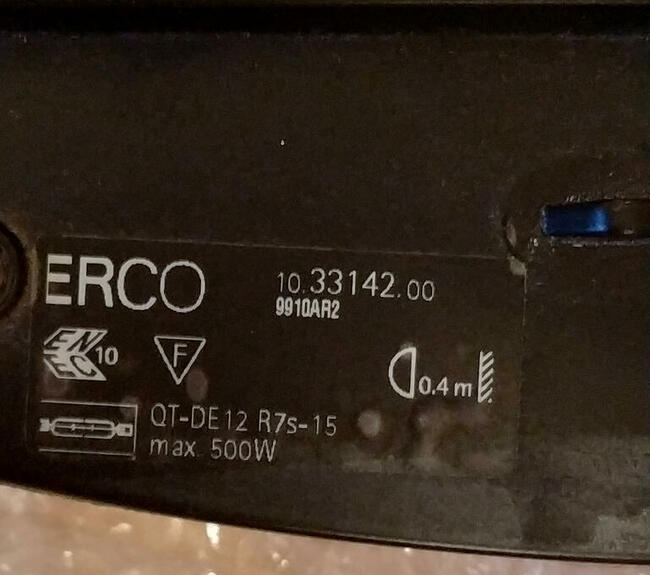 Lampa wisząca typu Zenith firmy ERCO - unikat