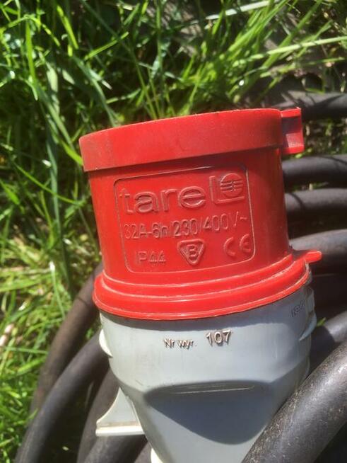 Przedłużacz 3-fazowy w gumie l=15 m sprzedam