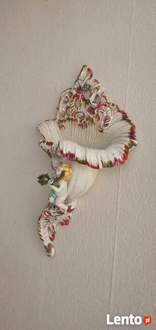Lustro amfory konsolka porcelana włoskie sygnowane Bassano