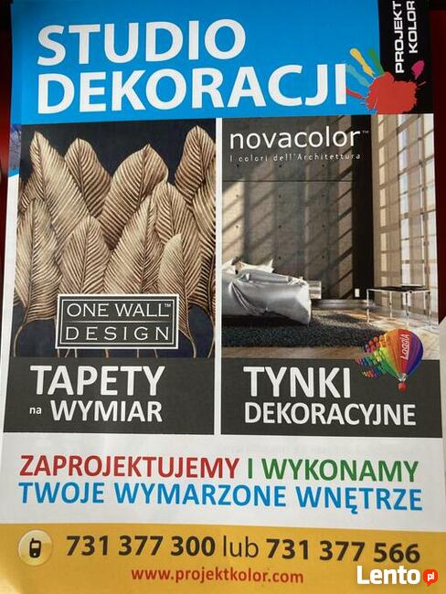 Studio Dekoracji Projekt kolor Tapety Tynki Lamele