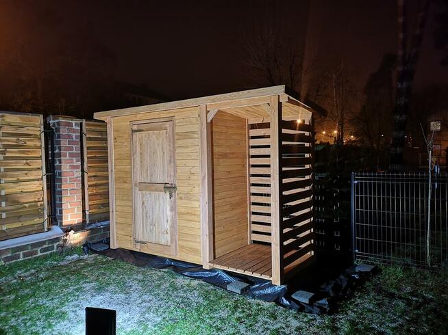 Drewutnia 1 x 1,1m + domek narzędziowy 2 x 1,1m