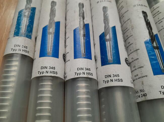 Wiertła wiertło RUKO różne od 16 do 30mm DIN 345 typ N HSS