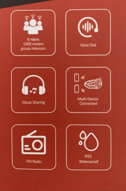 Interkom motocyklowy FreedConn R1 Plus radio kamera