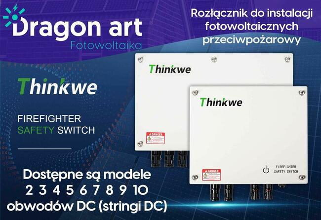 Wyłącznik rozłącznik ppoż przeciwpożarowy THINKWE 6xDC