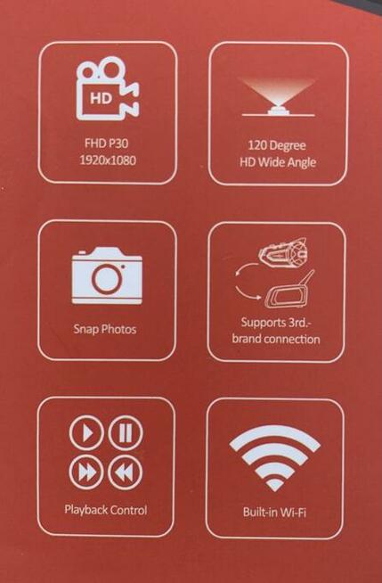 Interkom motocyklowy FreedConn R1 Plus radio kamera