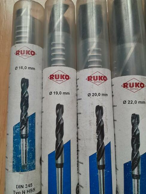 Wiertła wiertło RUKO różne od 16 do 30mm DIN 345 typ N HSS