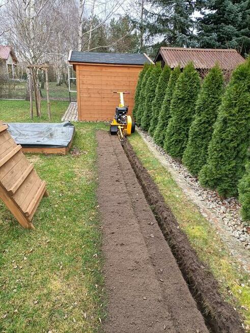 Usługa koparką łańcuchową wykop liniowy