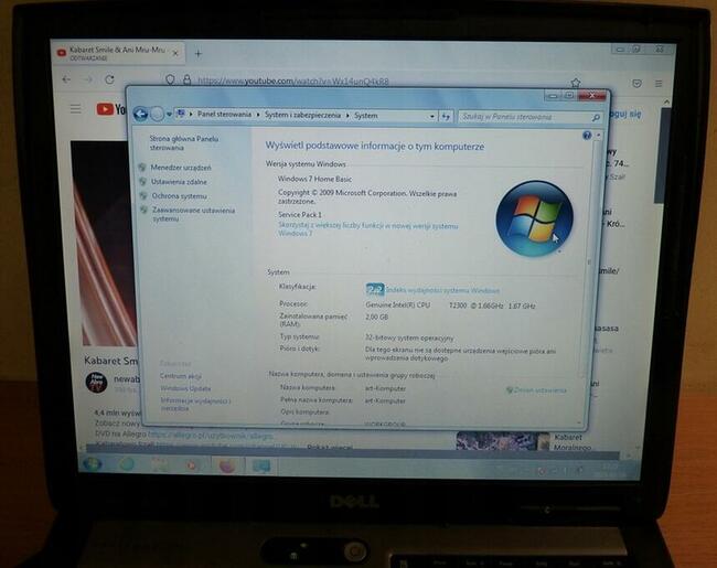 DELL LATITUDE D520 C2D T2300/2/250 do diagnostyki samochodu